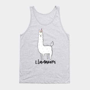 Llamacorn, Funny Llama With Unicorn Horn T Shirt Tank Top